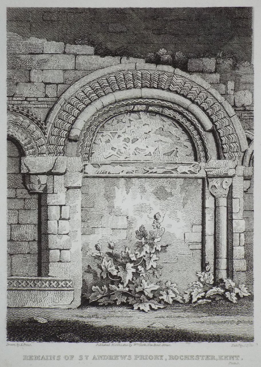 Print - Remains of St. Andrews Priory, Rochester, Kent - Tyrel